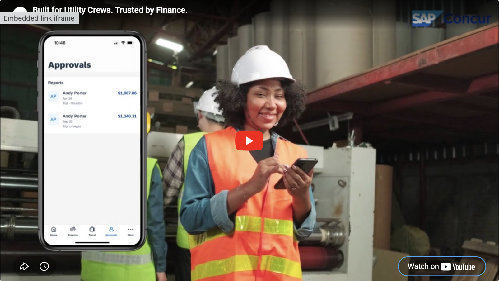 Utilities worker and SAP Cocnur