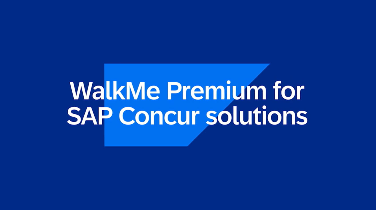 WalkMe for SAP Concur 