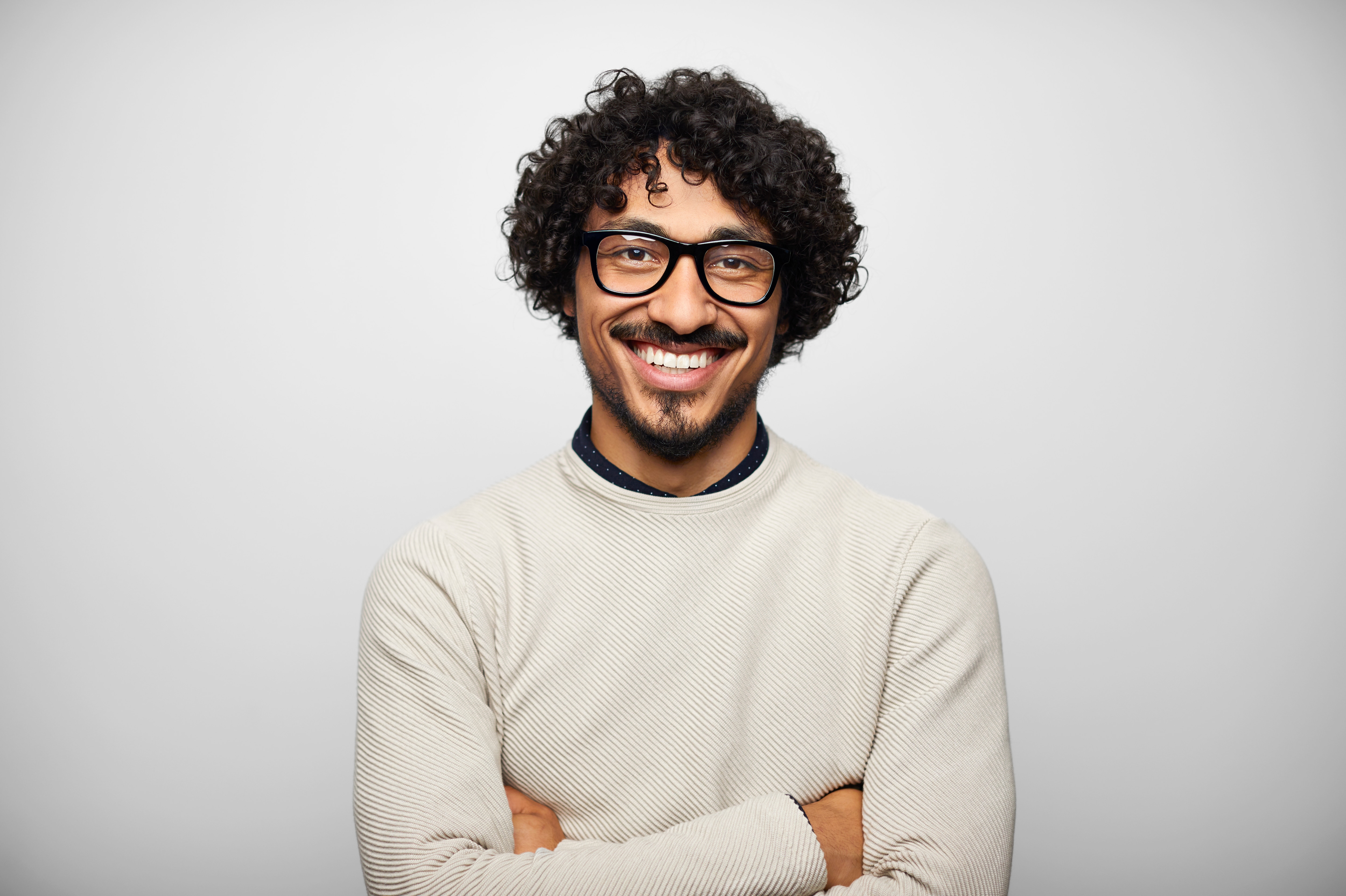 a male with glasses 