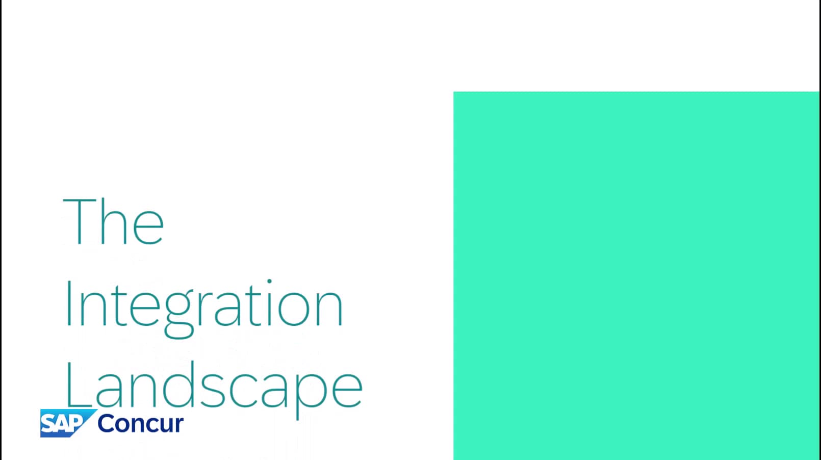 The Integration Landscape