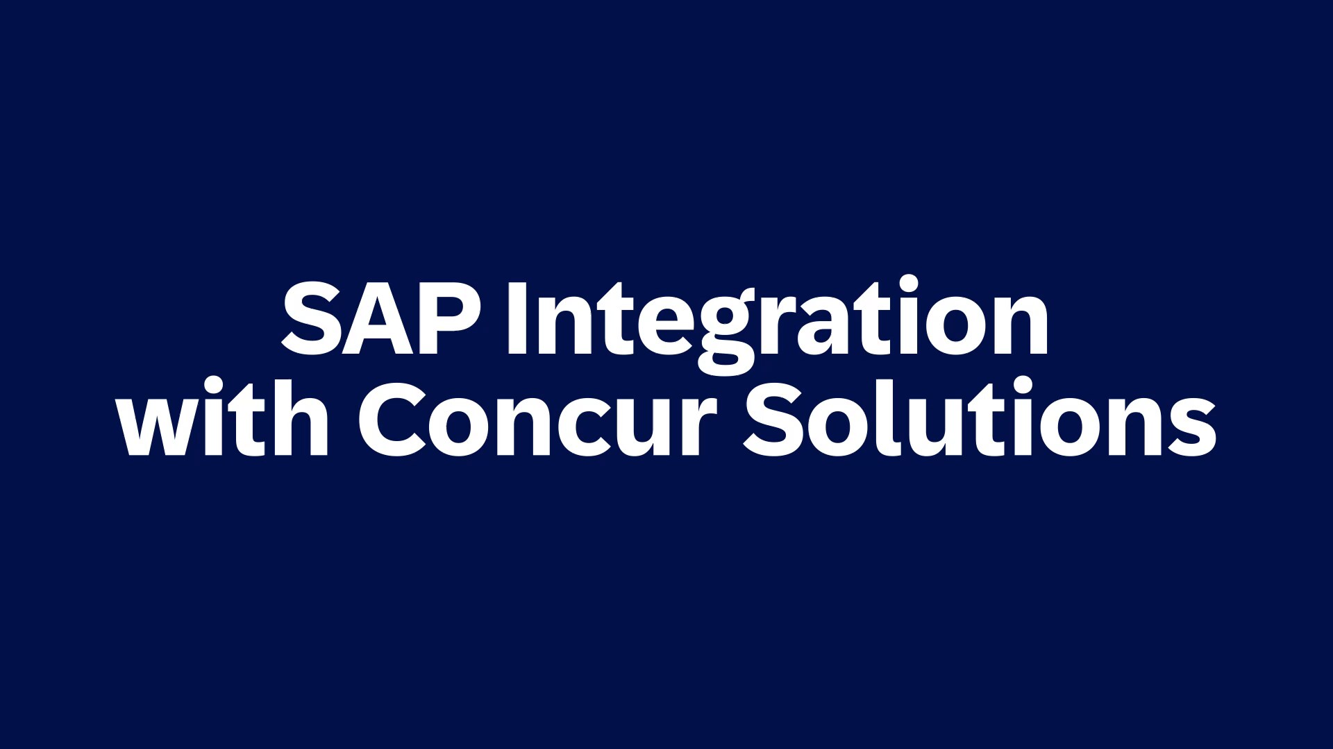 Integration Social Clip - Benefits of Integrating ERP to SAP Concur with SAP Integration for Concur Solutions