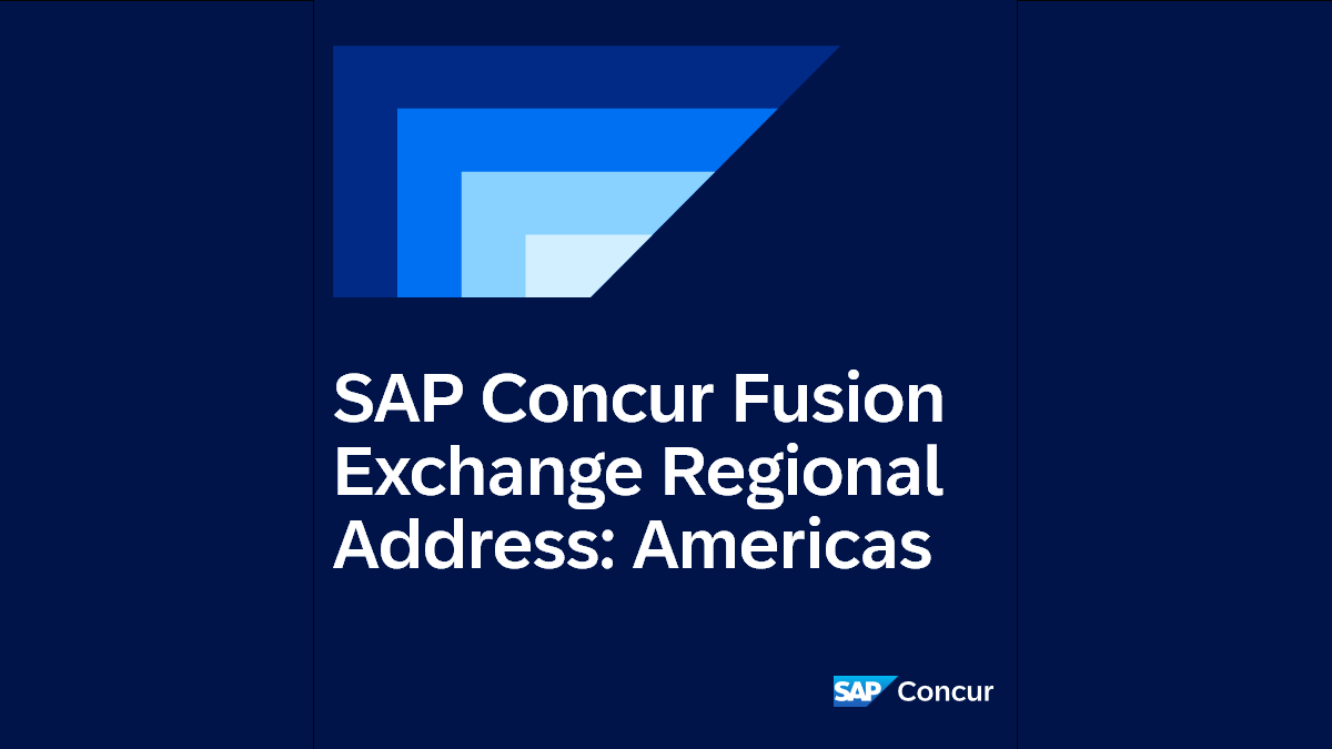 SAP Concur Fusion Exchange Regional Address: Americas