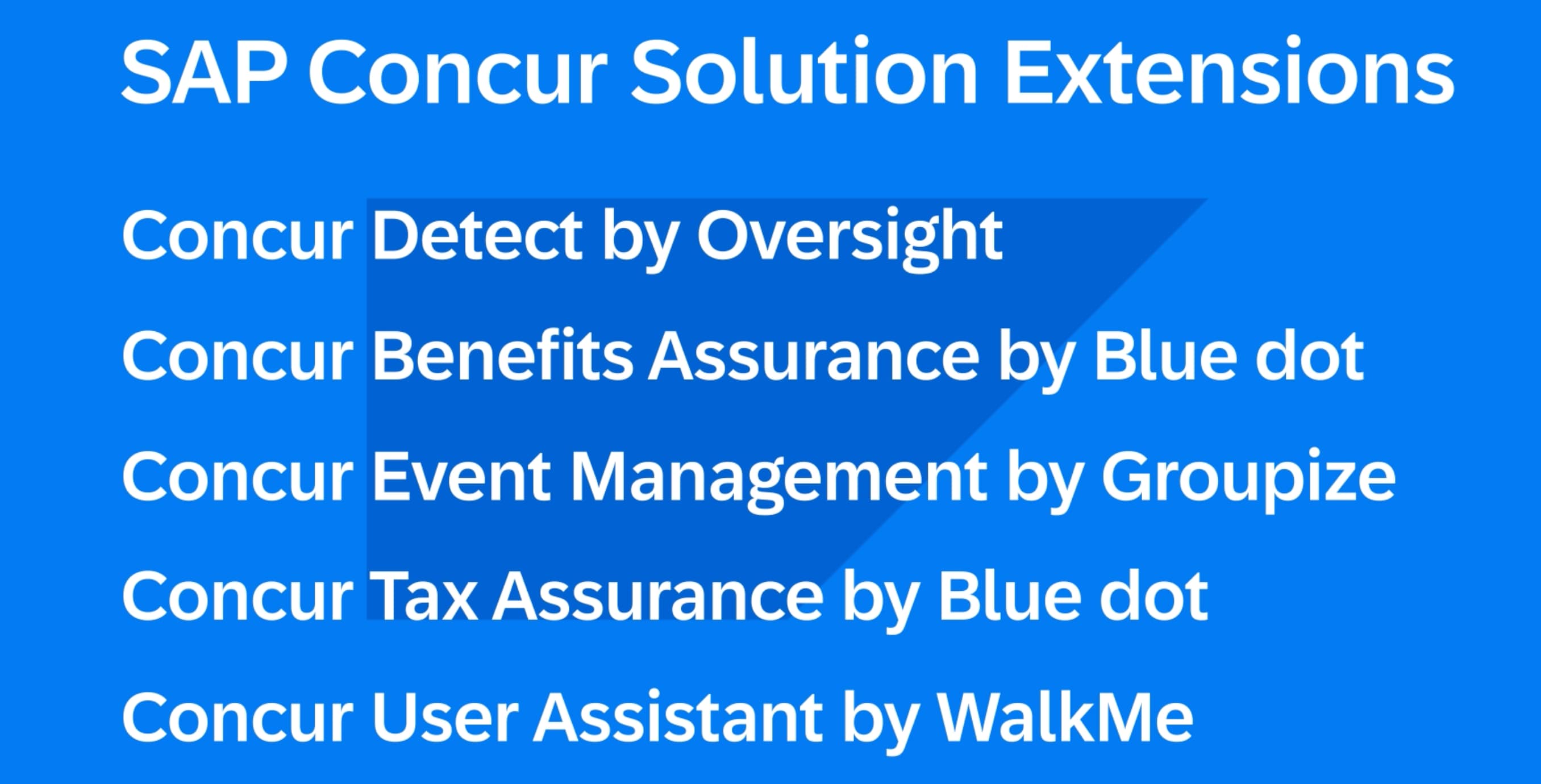 SAP Concur Solution Extensions Explainer