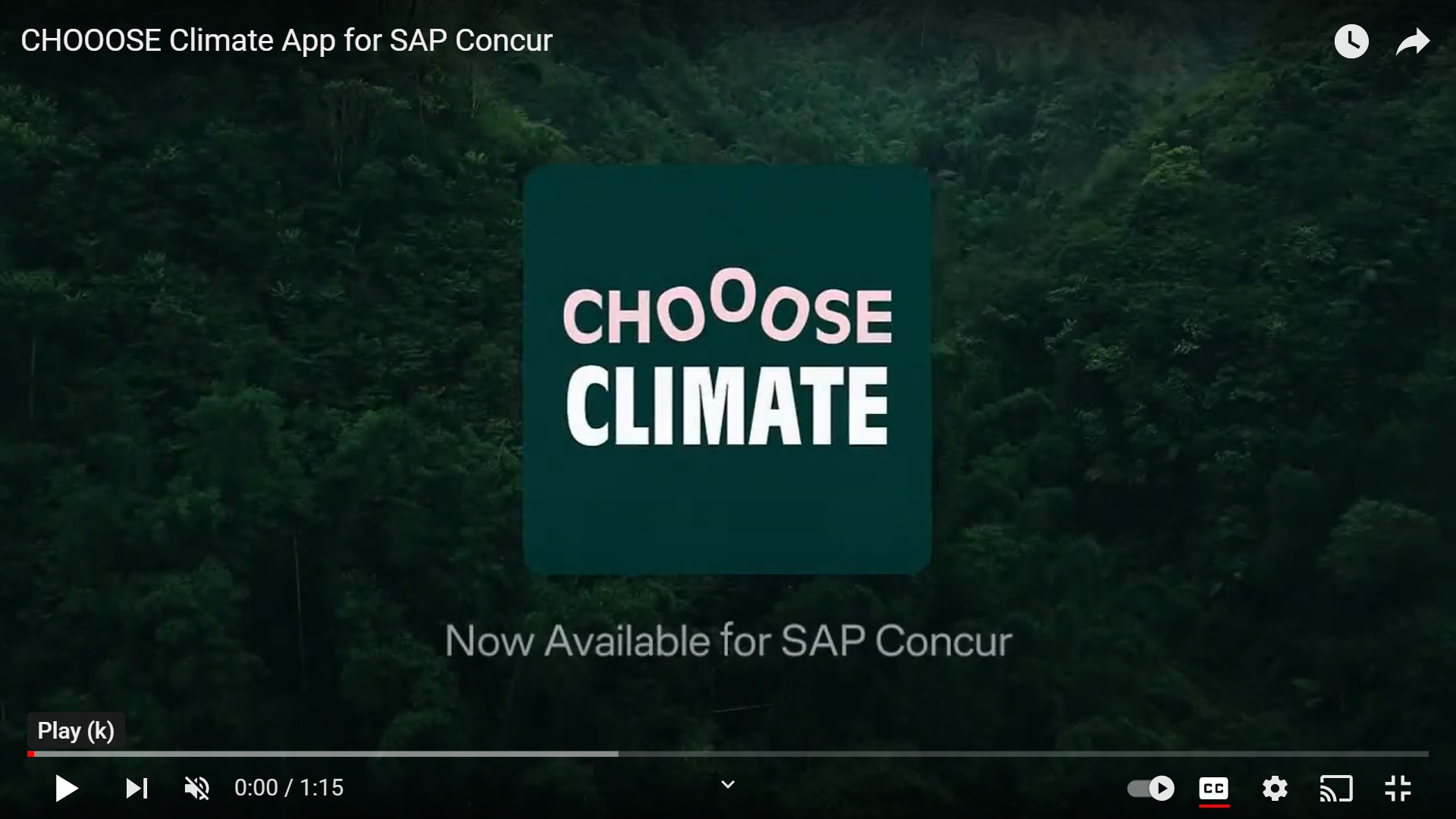 CHOOOSE Climate App for SAP Concur