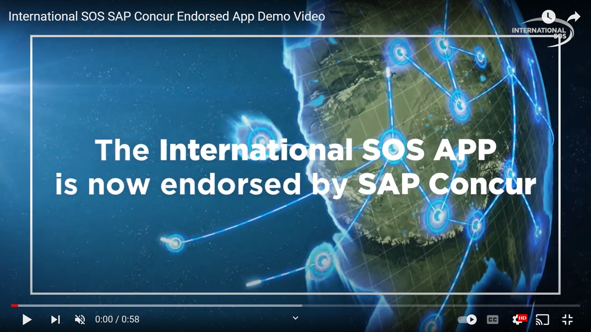 International SOS SAP Concur Endorsed App Demo Video