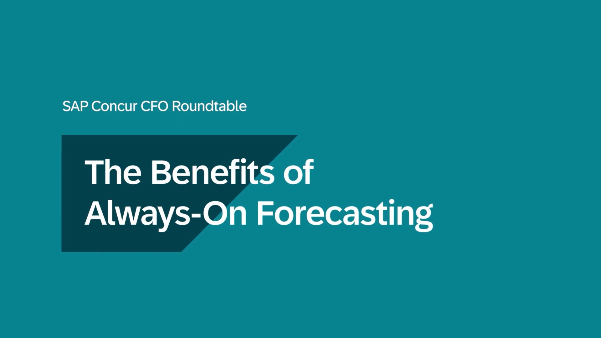 CFO Insights: The Benefits of Always-on Forecasting
