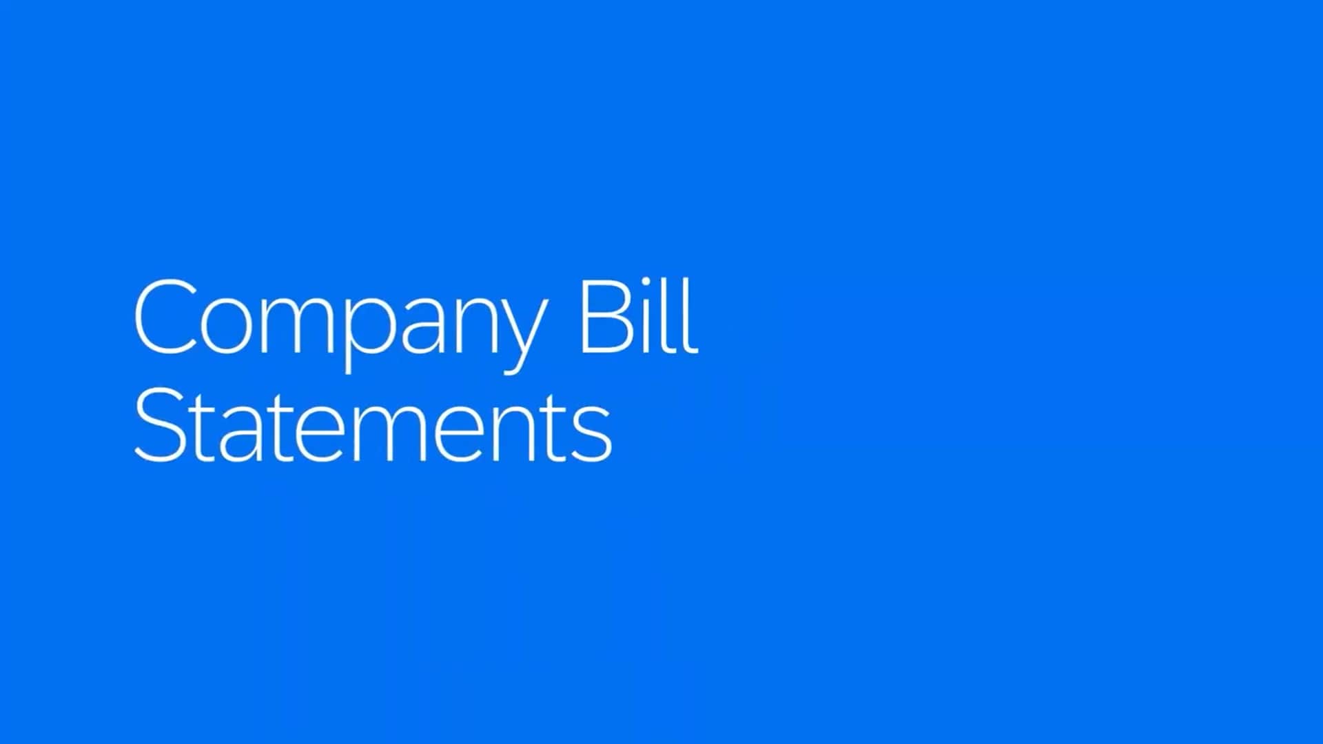 Company Bill Statements from SAP Concur