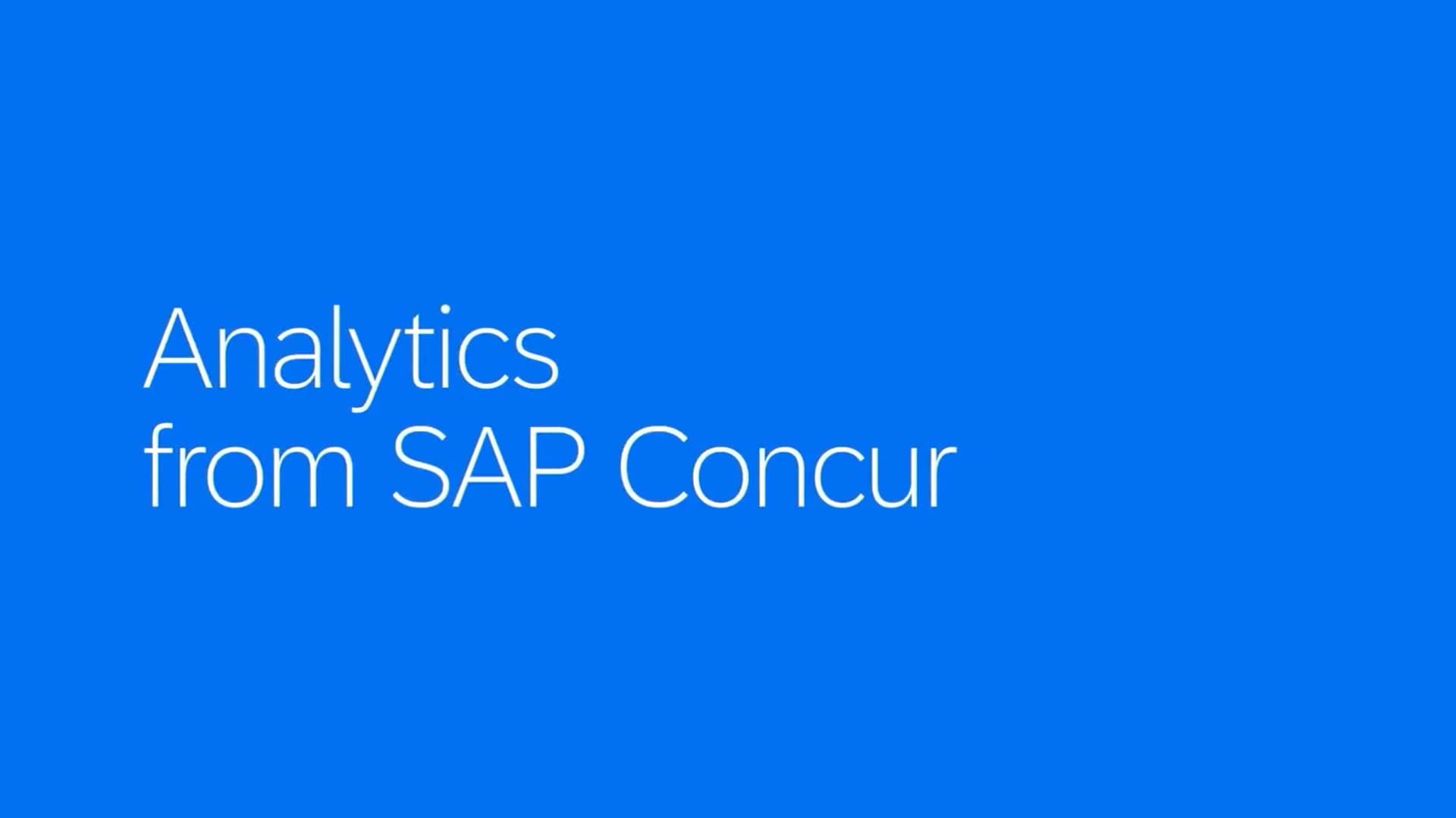Analytics by SAP Concur
