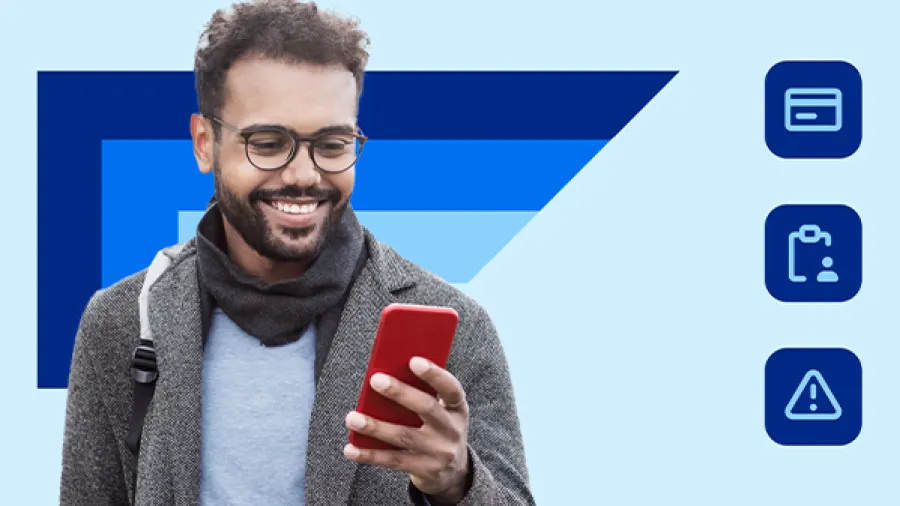 business professional using mobile phone