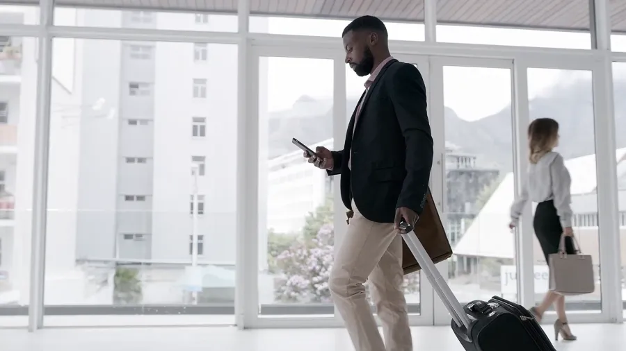 man at an airport