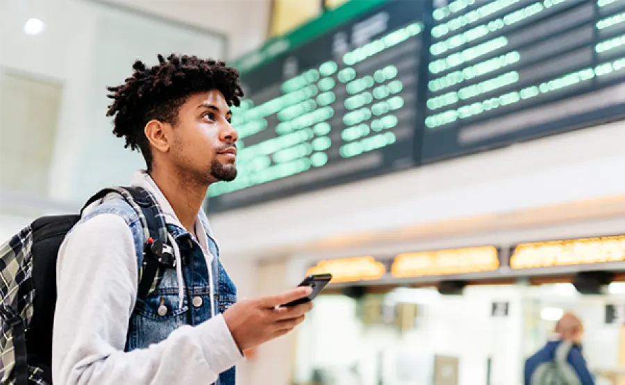 traveler in airport