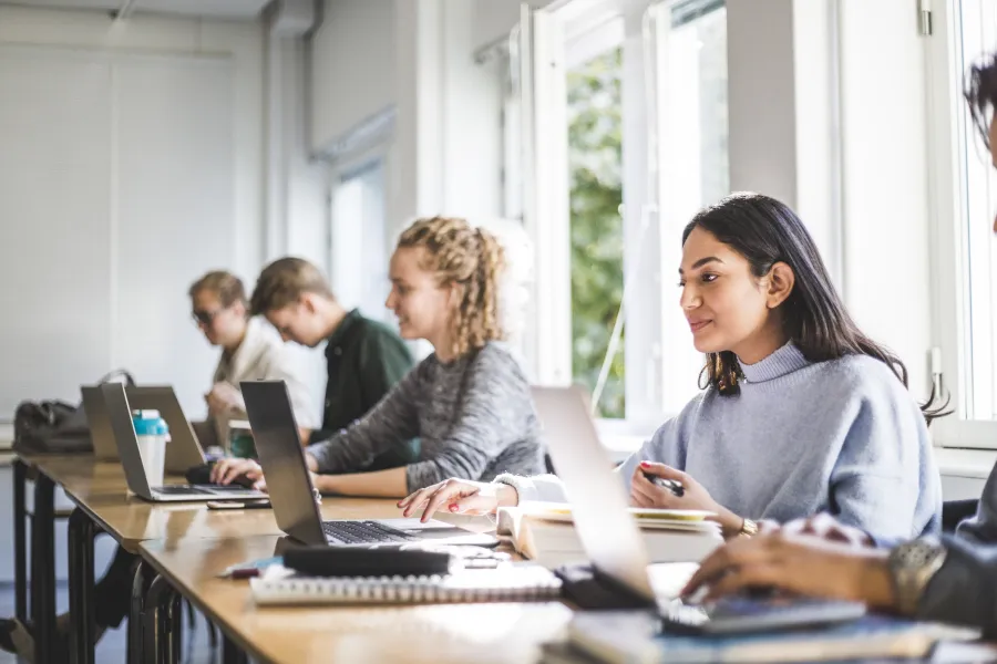 students in class