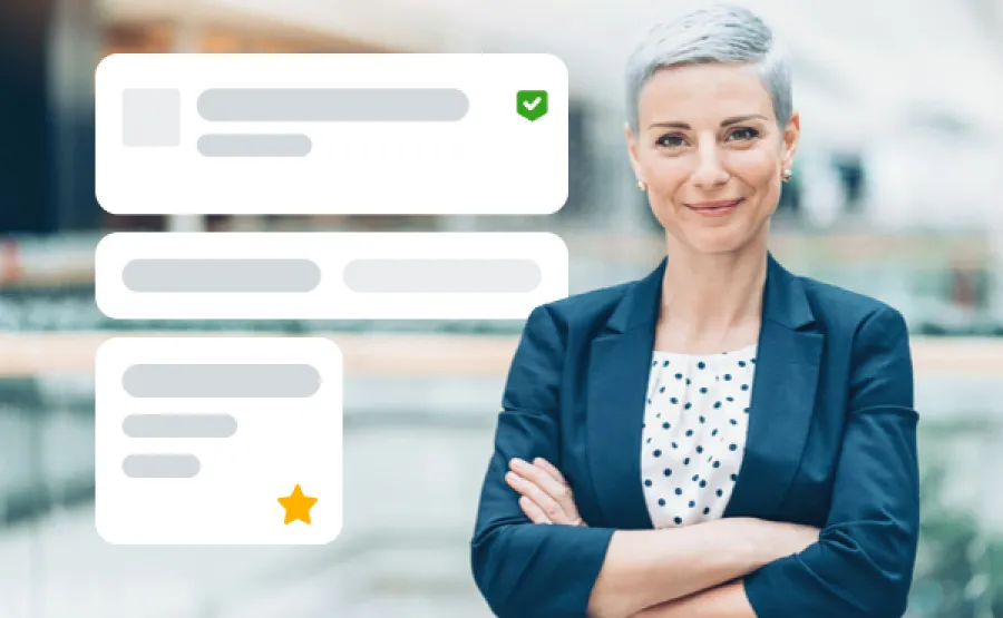business professional with arms crossed in front