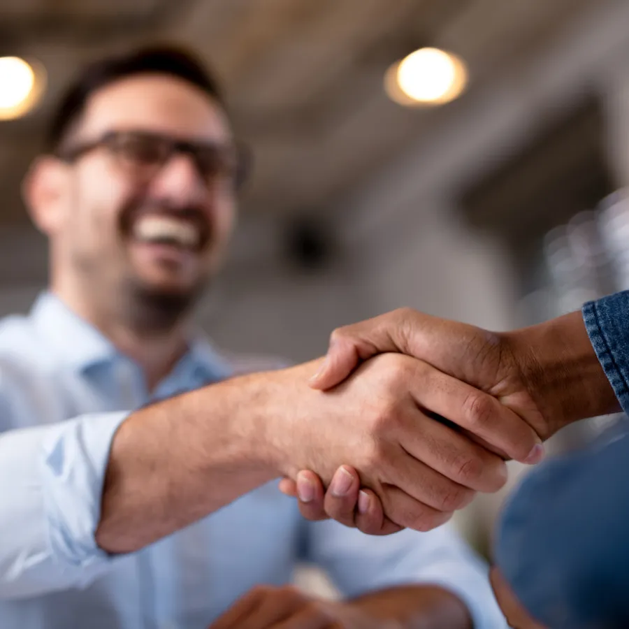 Friendly handshake