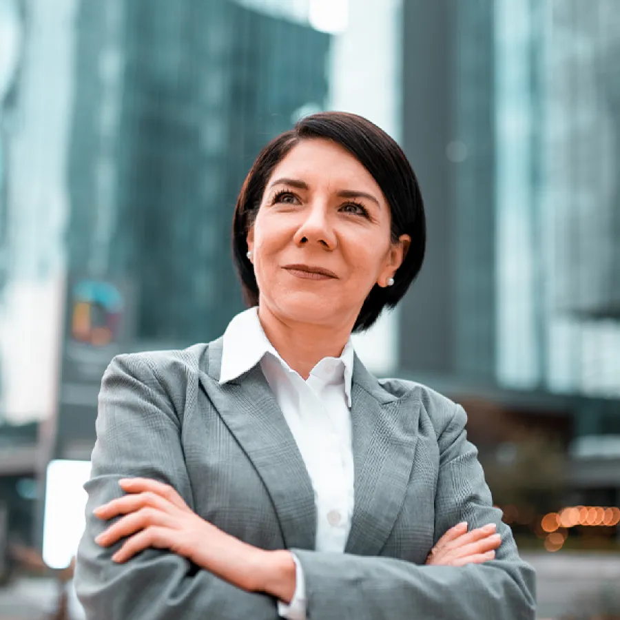 business professional in city
