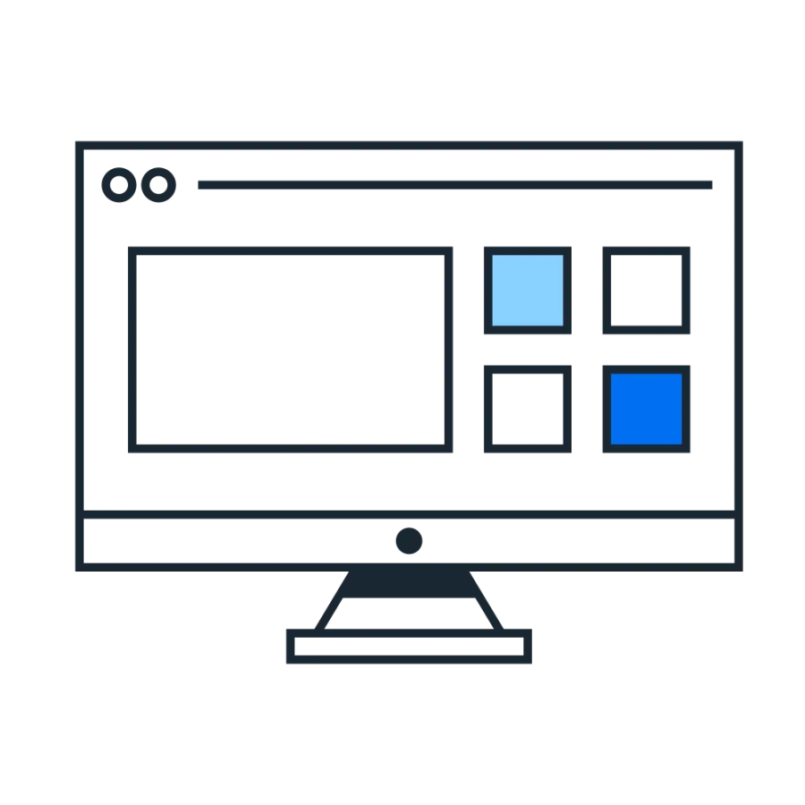 computer screen with demo